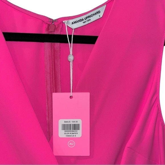 Amanda Uprichard | Isler Romper in Pink Hibiscus - Size Small (NWT) - Picture 4 of 5